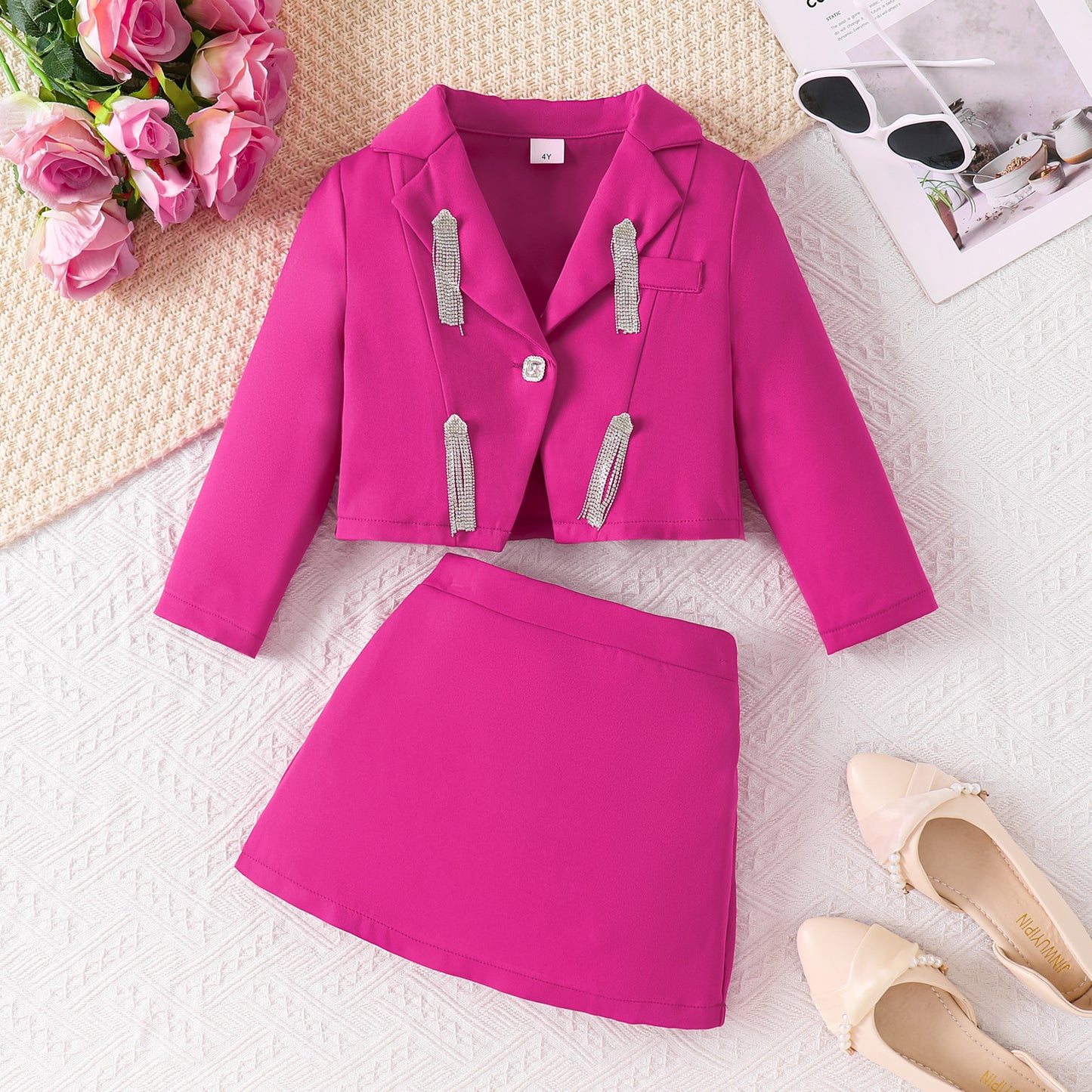 Suit Style Two-piece Dress Set