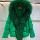 Fox Big Fur Collar Duck Down Down Jacket Female
