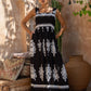 Beach Dress Vacation Style Printed Strapless Dress