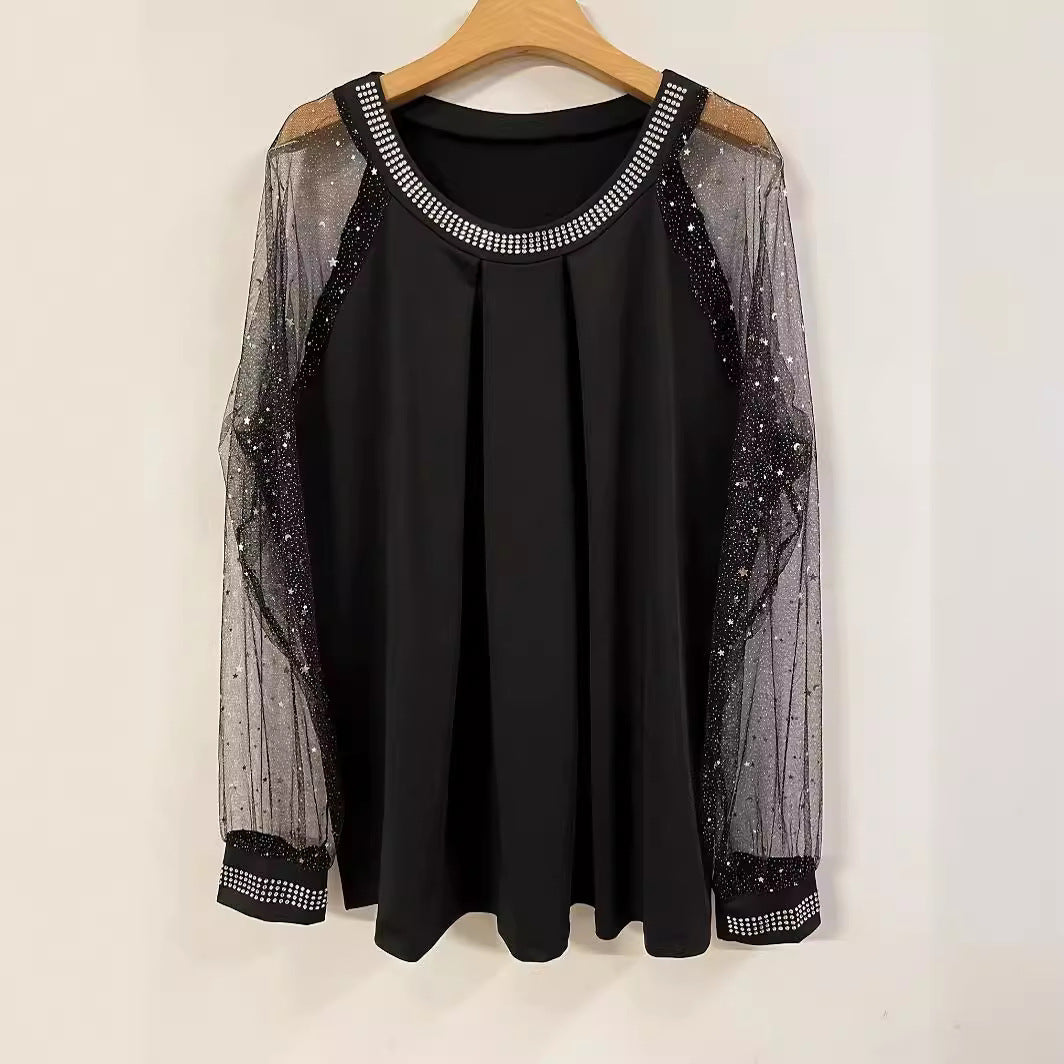 Women's Fashion Personality Mesh Top T-shirt