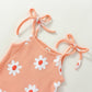 Girl Flower Lace Up Casual Dress