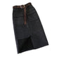 Jupe mi-longue en laine pour femme