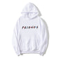 Sweat-shirt à capuche à manches longues et imprimé Letter Friend pour femme