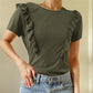 Loose Crew Neck Short Sleeve Solid Color Women's T-Shirt