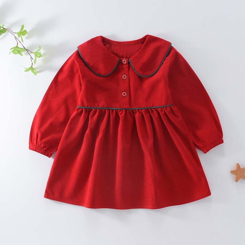 Robe en velours côtelé pour fille Robe de princesse pour bébé