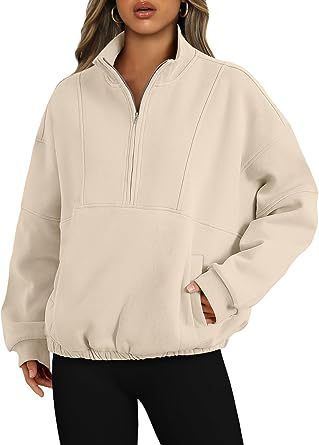 Pull en polyester tendance pour femme, style sport décontracté, avec poche zippée