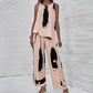 Printed Irregular Top Two-piece Pants Women