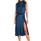 Backless Lace-up Dress With A Slit Hem