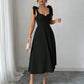 Lace-up Waist-cinching Maxi Dress