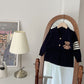 Children's College Popular Cardigan Skirt Two-piece Set Bear