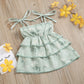 Girl's Cotton Dress With Flower Strap Cake