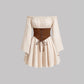 Stylish And Elegant Off-shoulder Long-sleeve Wrap Dress With A Cinched Waist