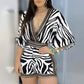 Women's Fashion Partial Print Jumpsuit Shorts
