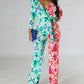 Casual Jumpsuit Printed Color Blocking Women