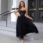 New Solid Color Chiffon Slim-fit Oblique Shoulder Long Irregular Hem Dress