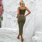 Women's All-match Commute Fashion Suit Camisole Slit Skirt Two-piece Set