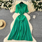 Women's French-style Single-breasted Knitted Dress Sweater
