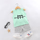 Fashion Children's Sleeveless Vest Shorts Set