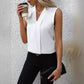 Solid Color V-neck Fashionable All-match Shirt