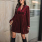 Valentine's Day Slimming Velvet Women's Dress