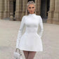 Solid Color Women's Dress High Sense