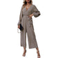 Lady Temperament Noble One-piece Long Sleeves Trousers