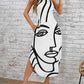 Figures Pattern Hidden Pocket Curved Hem Hardt Dress