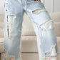 Fashion Ins European And American Street Stitching Pants