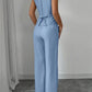 Strap Vest And Straight Leg Pants Set