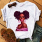 Women's Short-sleeved T-shirt Fashion Printed Bottoming Shirt
