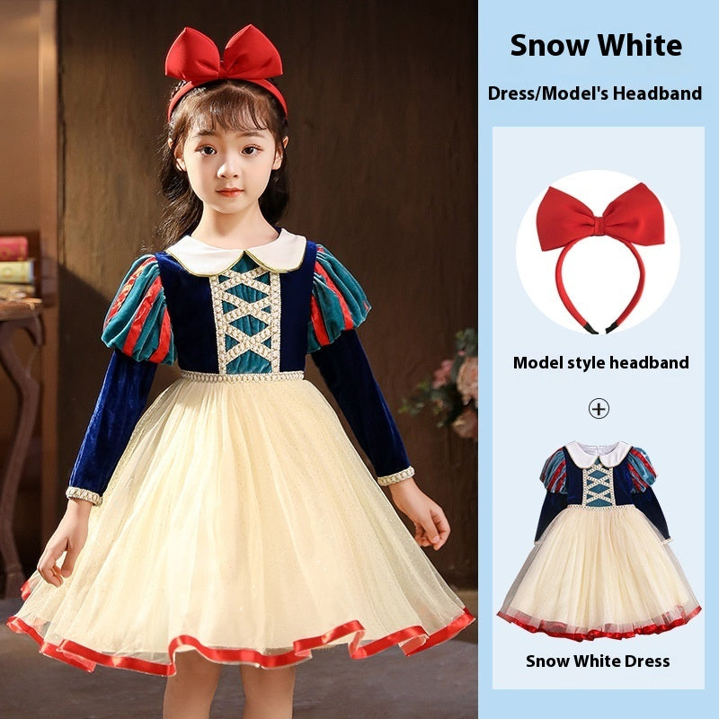 Children's Autumn Clothing Headband Princess Dress