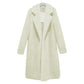 Wool Cardigan Lamb Wool Mid-length Loose Women's Coat