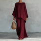 Womens Minimalist Relaxed-fit Top And Wide-leg Pants Set