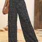 Polka-dot Loose-fitting High Waist Tight Waist Straight-leg Trousers
