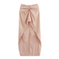 New Navel Cut Short Long Sleeve Top With Waist Pleated Irregular Hem Suit