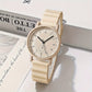 Women's New Jelly Color Round Shell Student Silicone Strap Quartz Watch