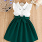 Embroidered Flowers Holiday Party Dress Girl