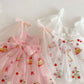 Girls' Sleeveless Lace Embroidery Mesh Princess Dress