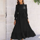 Cross-border Women's Clothing Temperament Girdle Ruffled Tied Dress