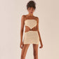 Women's Fashionable Knitted Dress Tube Top Short Skirt
