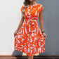 Robe plissée d'été à motifs géométriques pour femmes