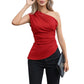 Spring New Elegant Elegant Crossbody Vest Slim Top