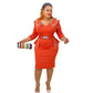 Waist-tight Hip-wrapped Beaded Professional Dress