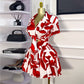High Waist Pleated Skirt Two-piece Set