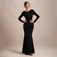Backless Bow Long Sleeve Narrow Dress Women's Clothing