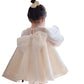 Nouvelle robe à manches longues pour fille de fleur d'automne et d'hiver