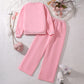 Children's Spring Love Long-sleeved Sweater Trousers Casual Two-piece Set