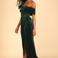 Women's Personalized Velvet Off-shoulder Dress