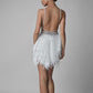 Robe à plumes personnalisée pour femme