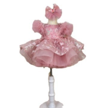 New Butterfly Sequin Long Sleeved Princess Dress